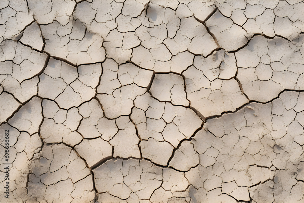 Cracked ground surface due to drought. AI generative Cracked ground surface due to drought. AI generative