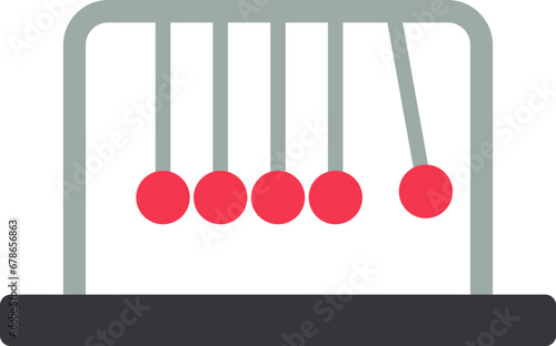 Newton cradle steel balance illustration
