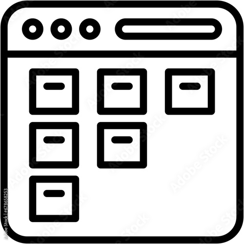 Vector Icon Kanban, Management, Notes, Organization, Scrum, Agile