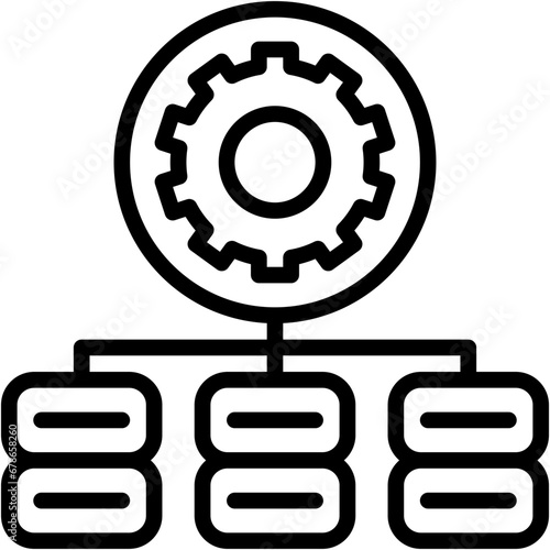 Vector Icon Virtualization, Server, Software, Test, Database, Setting