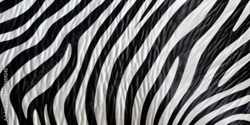 Enchanting Zebra Skin  Close Up of Intricate Natural Pattern, Generative AI