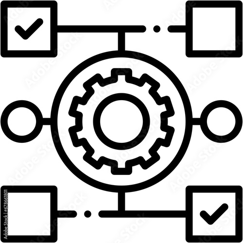 Vector Icon Unit Testing, Checklist, Software, Cogwheel, Technology, Gear