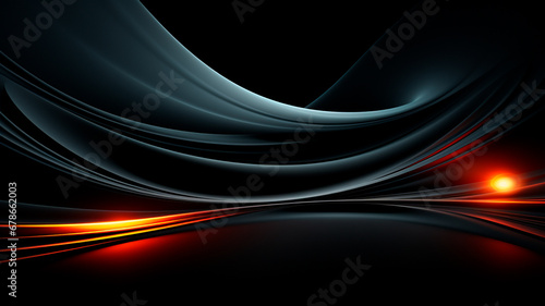 abstract background with orange and black liquid