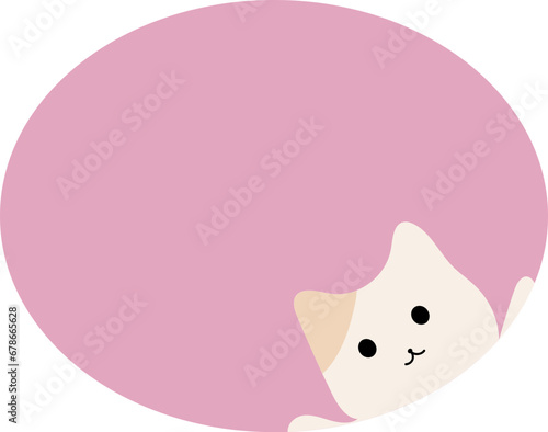 Speech bubble cat illustration
