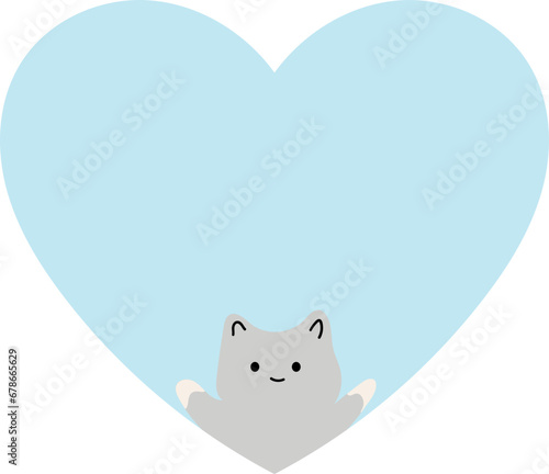 Speech bubble cat illustration