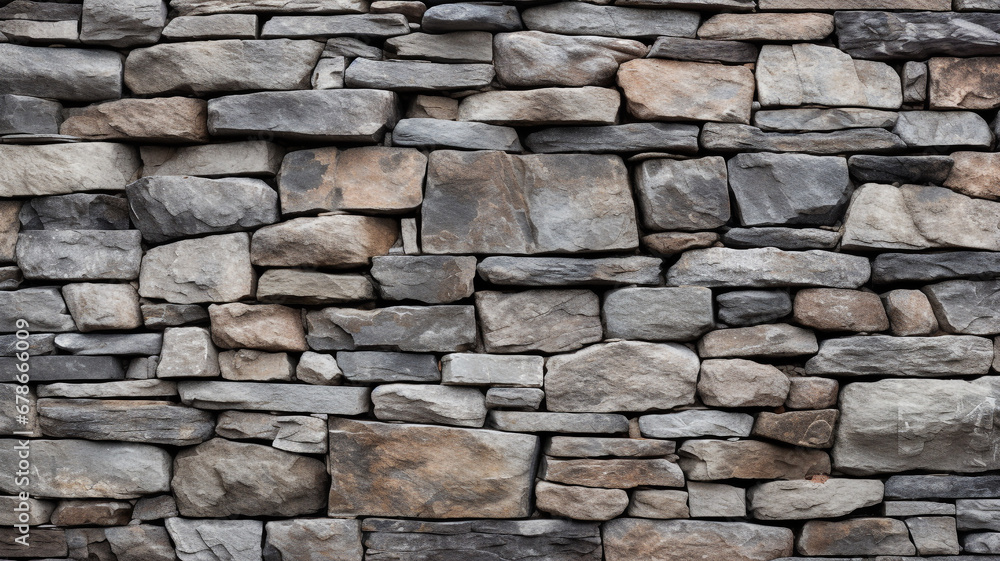 Stacked of a stone wall