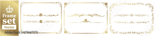 frame set collection decoration Vector 