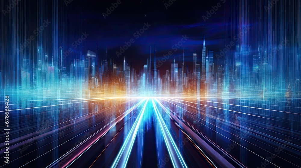 Abstract background of high speed global data transfer