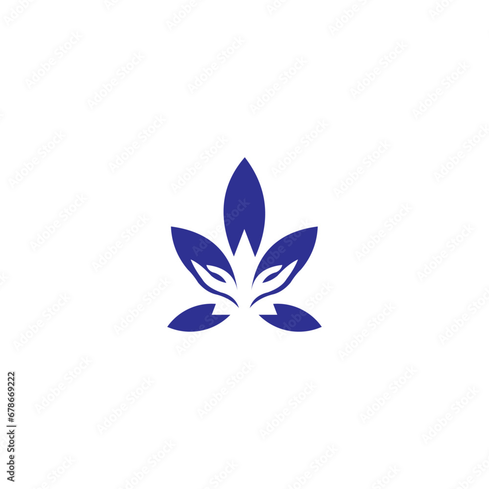 Obraz premium marijuana with hand vector illustration template