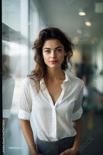 Caucasian Young Woman in Modern Office Free Download Caucasian Young Woman in Modern Office - GFXLoad