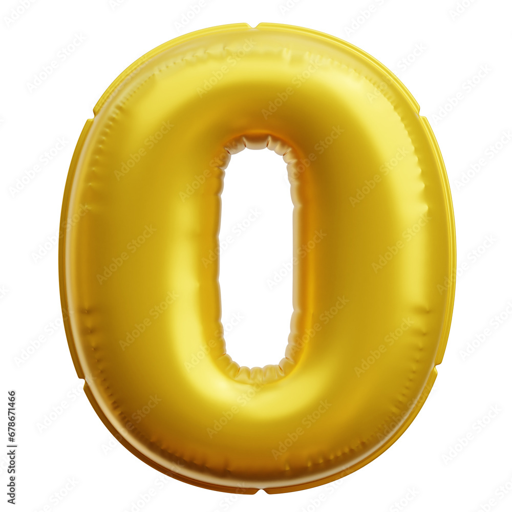 Number 0 Balloon 3D Icon Illustrations Number 0 Balloon 3D Icon Illustrations
