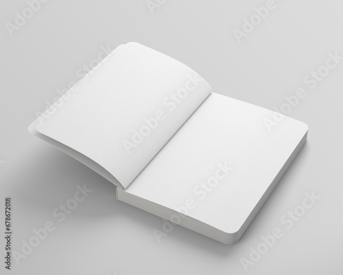 Blank book with rounded edges template