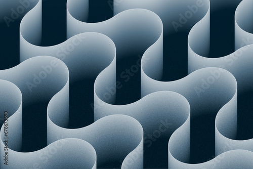 Abstract wavy background with a soft gradient, showcasing a modern blend of voluminous twists and flowing spiral shapes