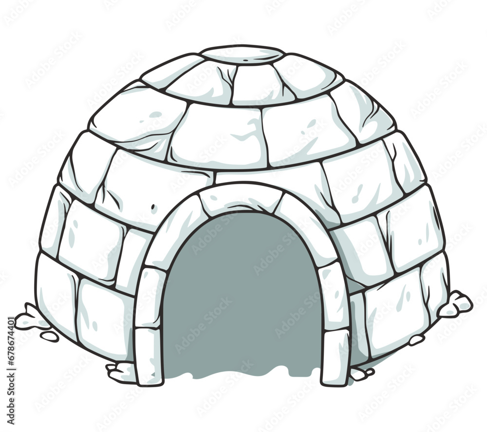 Snow igloo, seasonal build or winter ice shelter during for sleeping. Snow igloo, seasonal build or winter ice shelter during for sleeping.