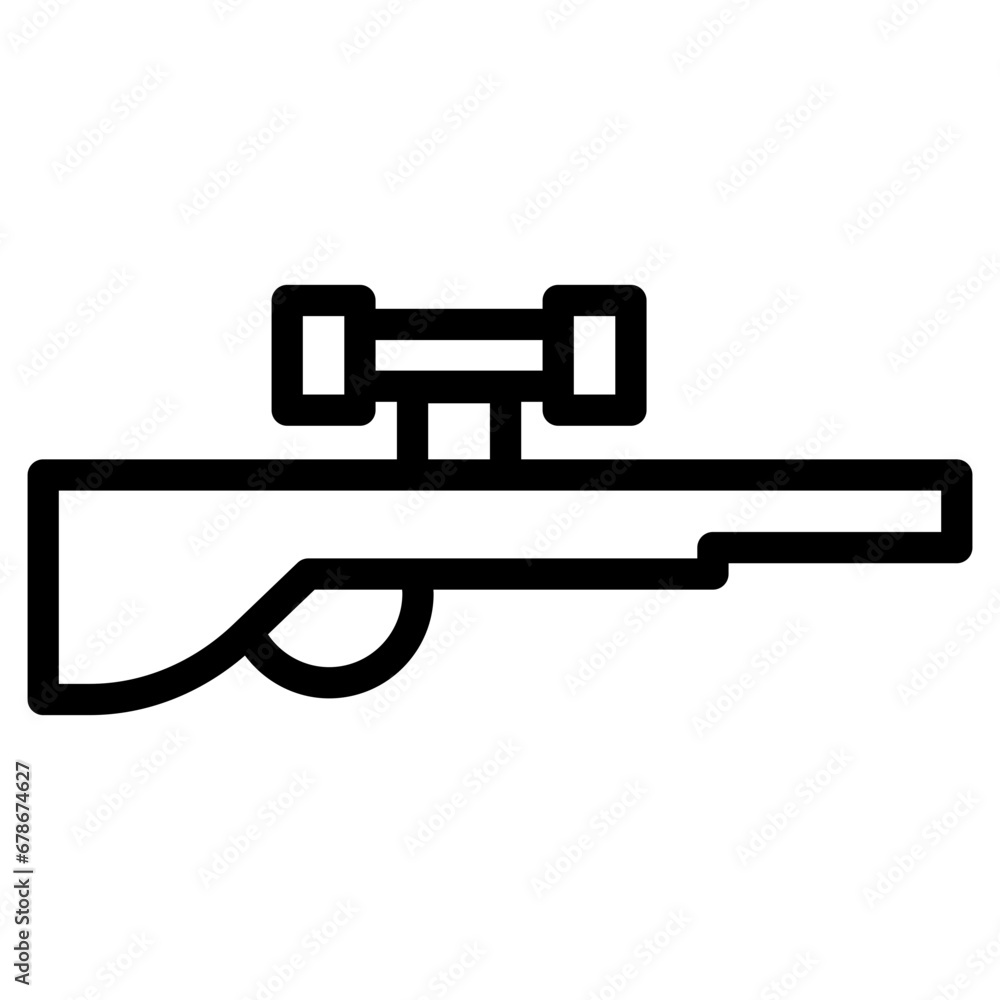 Naklejka premium gun line