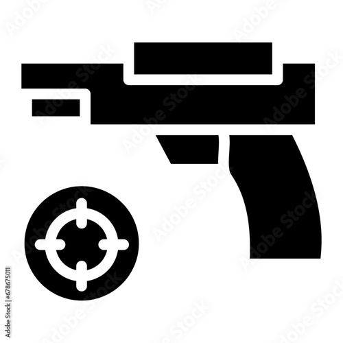 gun with target glyph