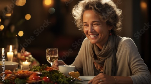 woman  in the restaurant