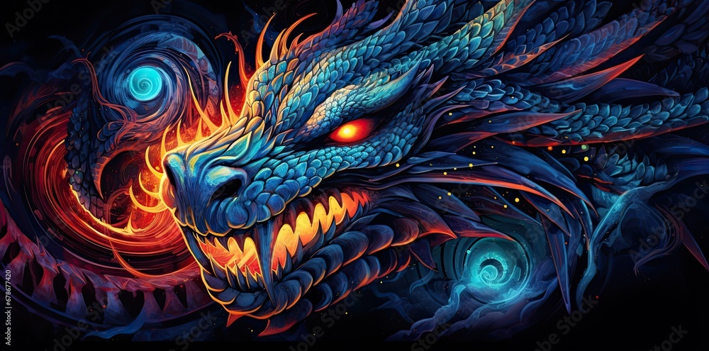 Chinese dragon illustration Chinese dragon illustration
