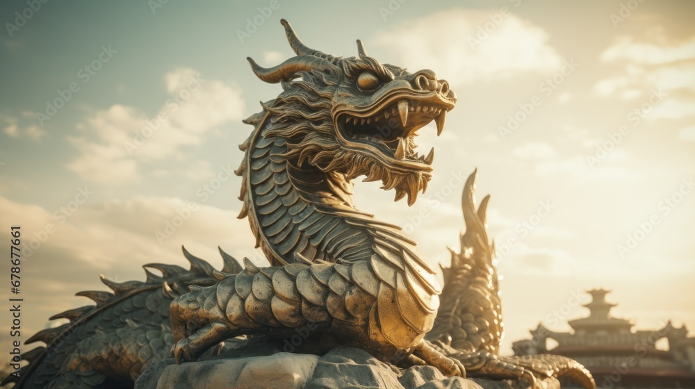 chinese dragon statue on the wall chinese dragon statue on the wall