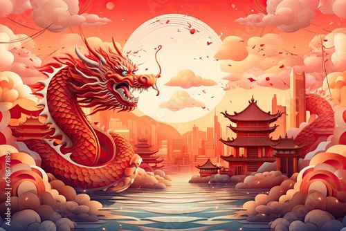 Chinese new year dragon photo