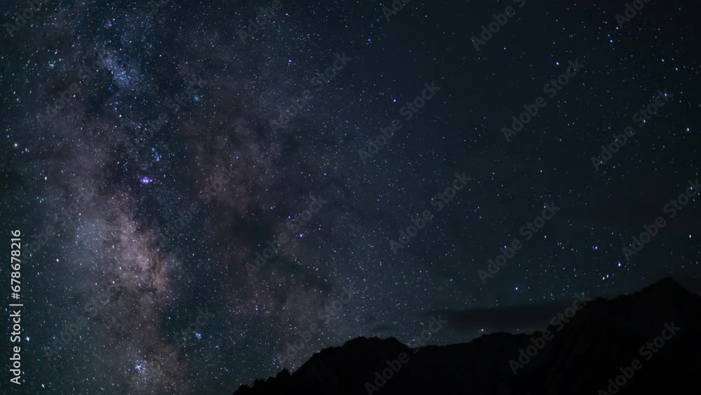 Delta Aquarids Meteor Shower and Milky Way Galaxy Clouds 50mm South Sky Tilt Up Over Mt Whitney Sierra Nevada California USA Time Lapse Delta Aquarids Meteor Shower and Milky Way Galaxy Clouds 50mm South Sky Tilt Up Over Mt Whitney Sierra Nevada California USA Time Lapse
