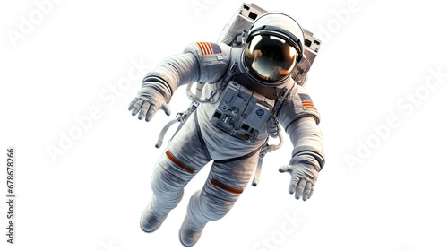 Astronaut isolated on transparent background, Generative ai.
