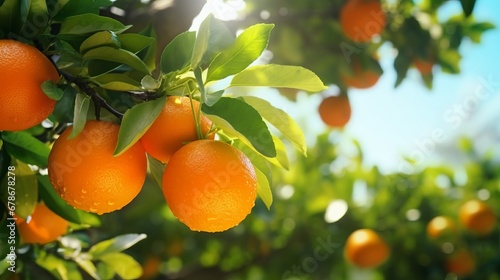 A Majestic Tree Bursting with Juicy, Sun-kissed Oranges