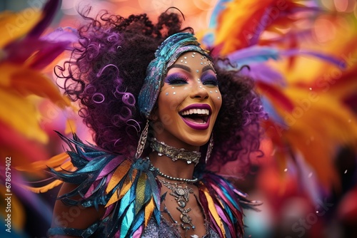 Carnival Reveler in Vibrant Costume