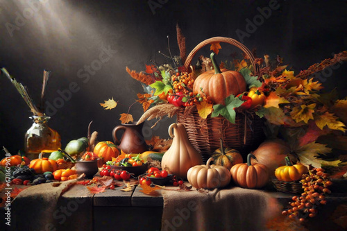 autumn still life with pumpkins © Abid