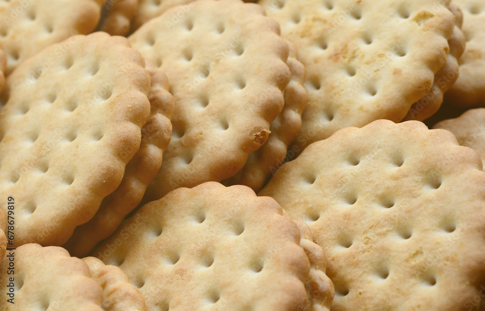 Detailed picture of round sandwich cookies with coconut filling. Background image of a close-up of several treats for tea Detailed picture of round sandwich cookies with coconut filling. Background image of a close-up of several treats for tea