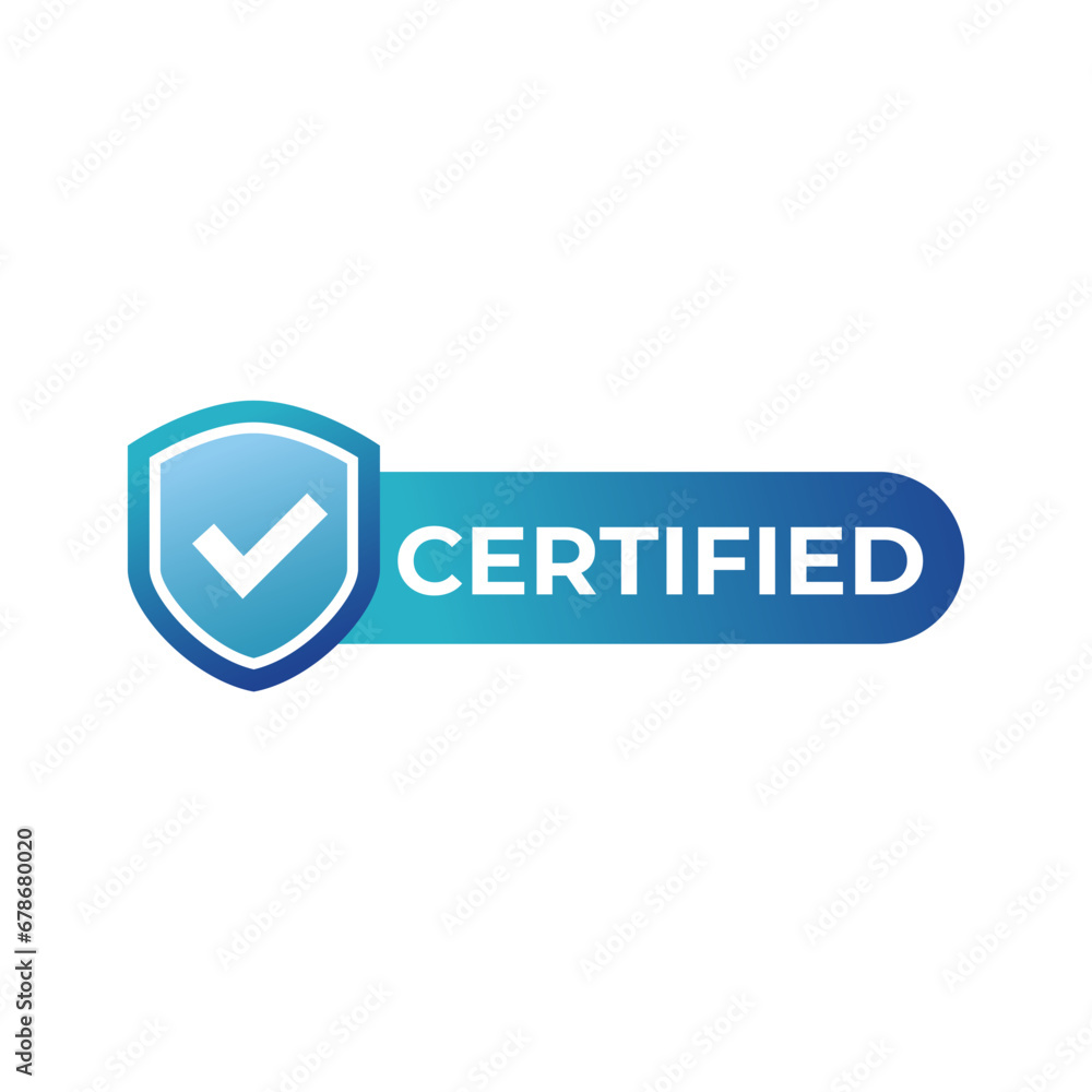 Certified Badge, label, logo Design isolated on white background Certified Badge, label, logo Design isolated on white background