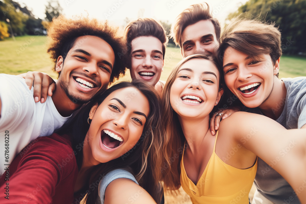 Group of young diverse people happy together, diversity and multiculturalism