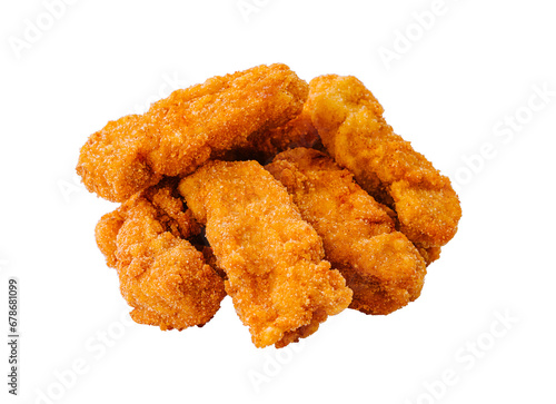 chicken nuggets isolated on white background
