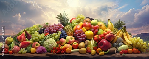colorful mix of fresh fruits and berries