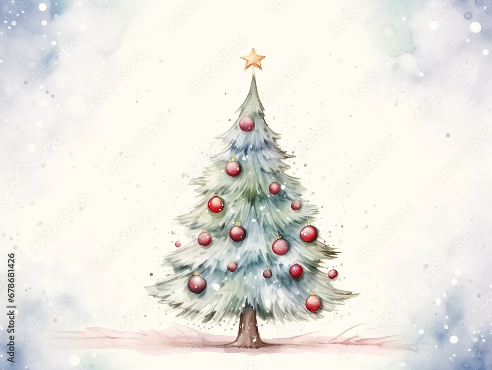Christmas Tree Card Background