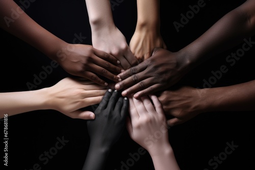 group of hands