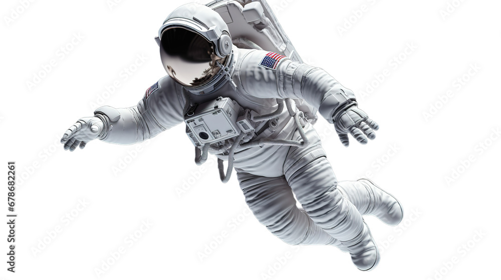 Astronaut isolated on transparent background, Generative ai. Astronaut isolated on transparent background, Generative ai.