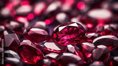 Red rubies close-up