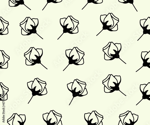 Flowers, floristics, floweret and floral, seamless vector background and pattern. Flower shop, florist shop, blooming, flowering and floristry, vector design and illustration
