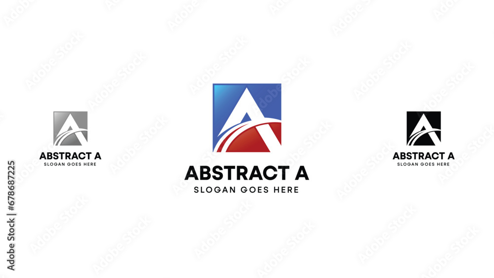 Vector illustration letter A template. Modern logo design. Abstract monogram symbol with gradient. Vector illustration letter A template. Modern logo design. Abstract monogram symbol with gradient.