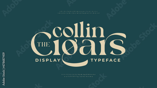 Elegant stylish alphabet letters font, variation, and number. Classic Typography Display fonts. Typeface modern serif.