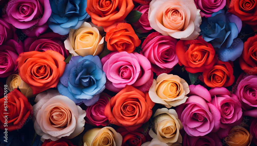 Lush Roses For Bouqet Generative AI Lush Roses For Bouqet Generative AI