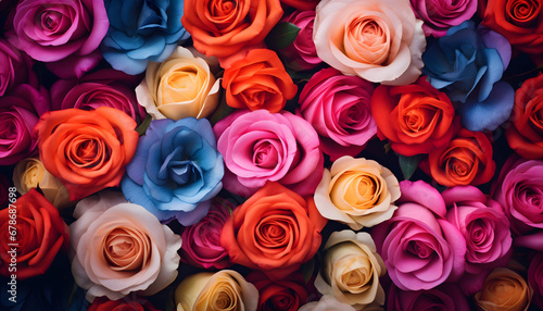 Lush Roses For Bouqet Generative AI