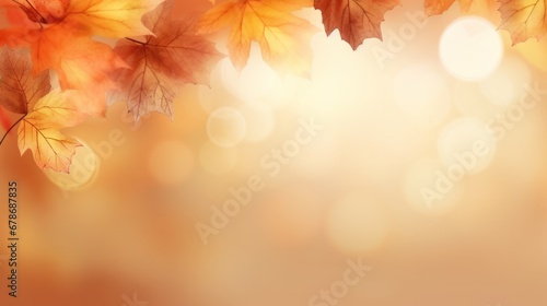 Autumn Whispers: A Dreamy Captivation of Blurry Leaves on a Branch