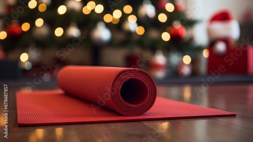 A Serene Yoga Practice Amidst the Festive Holiday Spirit