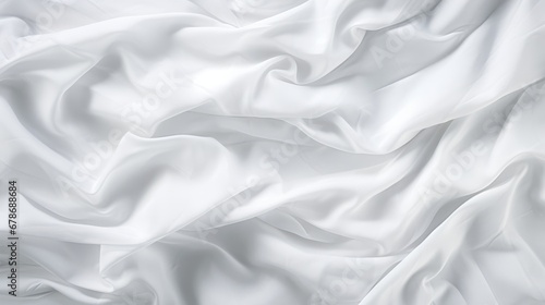 A Study in Simplicity: Close-Up of White Fabric Revealing Texture and Subtle Patterns