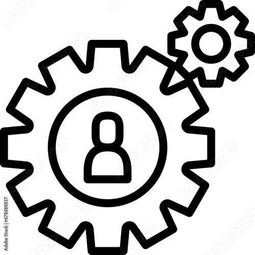 hr management outline icon