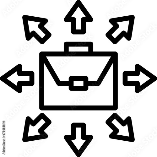 outsourcing outline icon