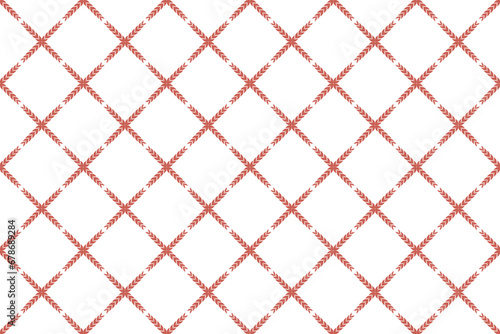 Diagonal cross-grid pattern, repeat and seamless, geometric and floral element for textile, tile, wallpaper or wrapping
