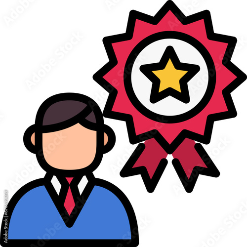 rewarding color outline icon